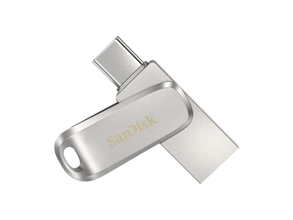 SanDisk Ultra Dual Drive Luxe USB-nøgle 128 GB USB Type-A / USB Type-C 3.2 Gen 1 (3.1 Gen 1) Rustfrit stål
