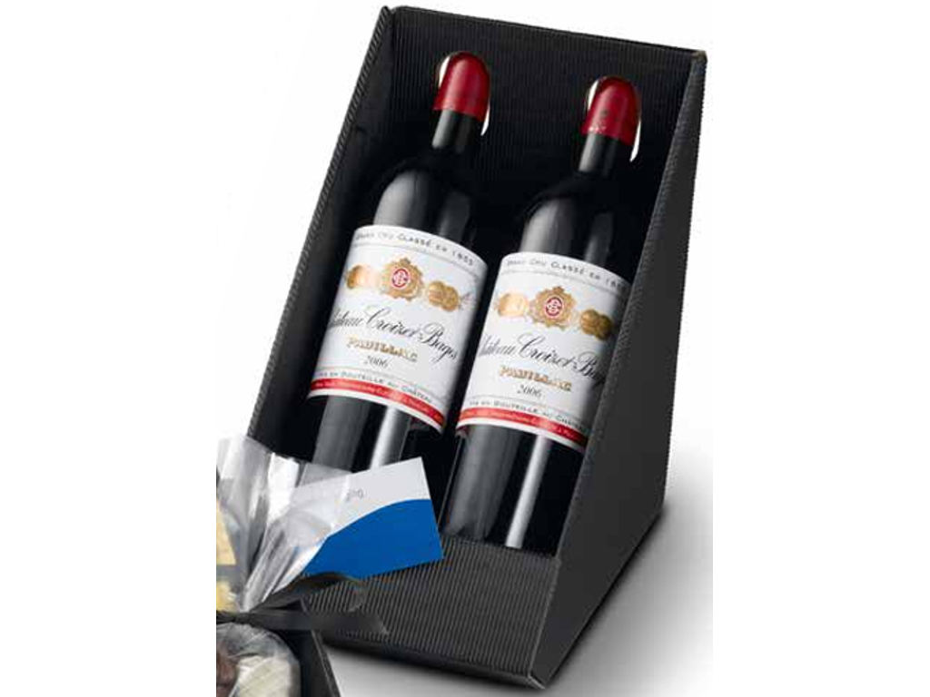 Vinkarton, 2 flasker, Sort, 1 stk