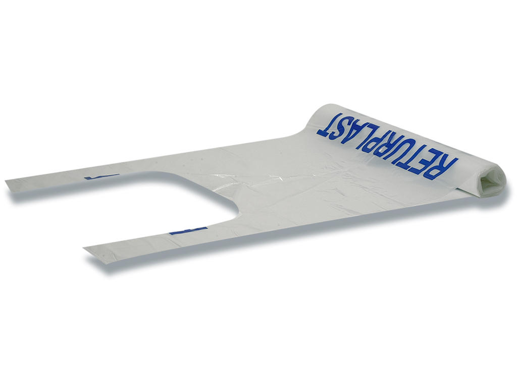 Affaldssække, Med knudehåndtag, 200 liter, 1 rulle, 10 sække pr rulle, Abena ''Returplast''