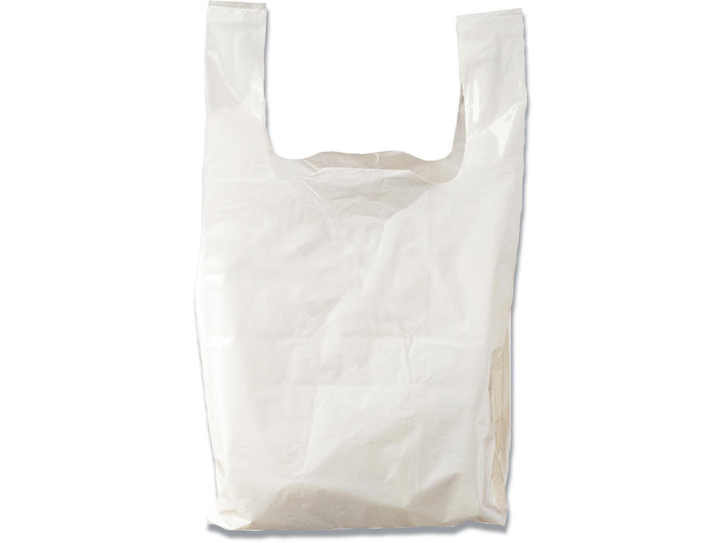 Bærepose, T-shirt, 270+170x550mm, 40 my, LDPE, Hvid, 500 stk, Multiline