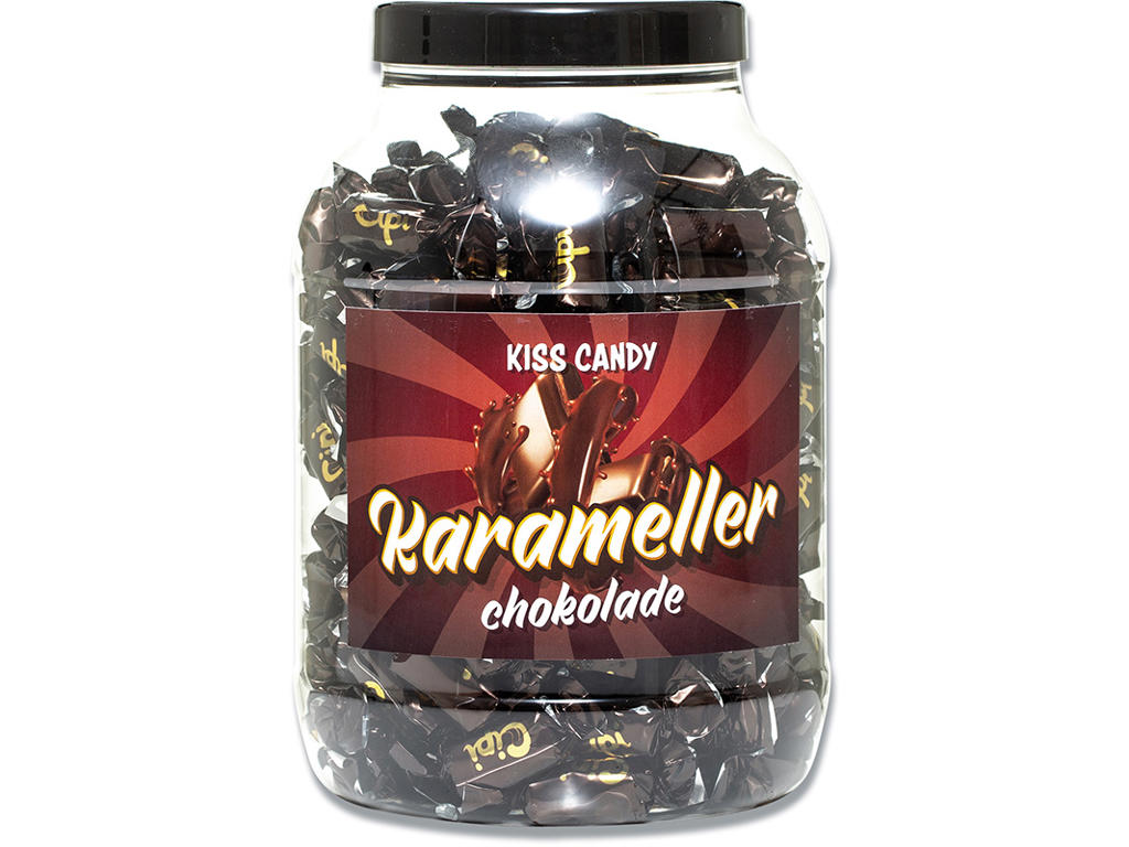 Karameller, Chokolade, 1200g, Kiss Candy