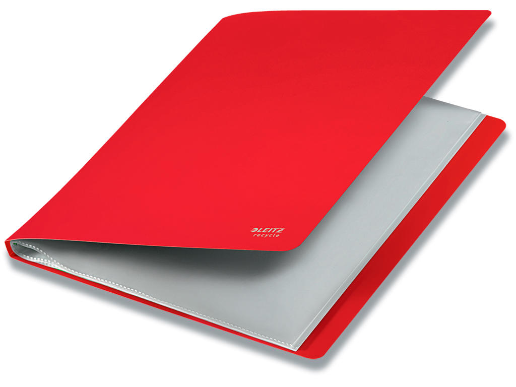 Demomappe, 20 lommer, A4, Rød, Leitz Recycle 