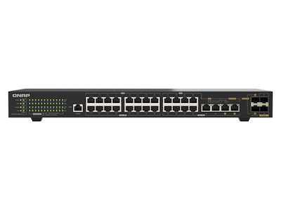 QNAP QSW-M2130P-2C2S26T netværksswitch Administreret L2 2.5G Ethernet (100/1000/2500) Strøm over Ethernet (PoE) 1U Sort