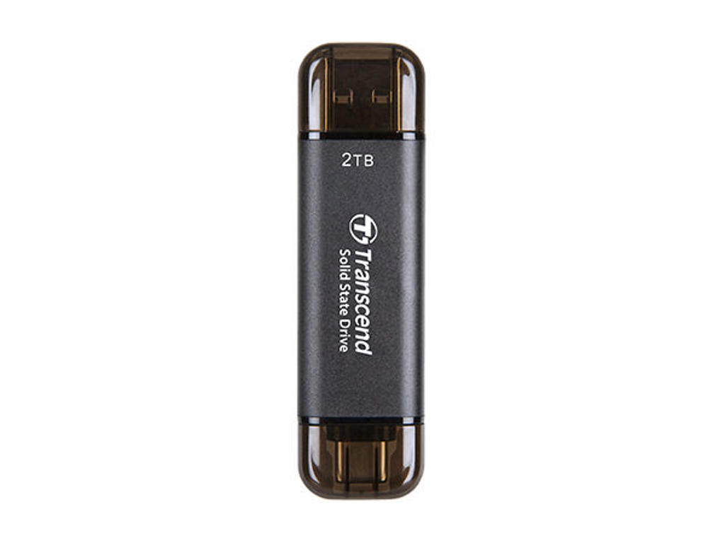 Transcend TS2TESD310C ekstern solid state driver 2 TB USB Type-A til USB Type-C 3.2 Gen 2 (3.1 Gen 2) Sort