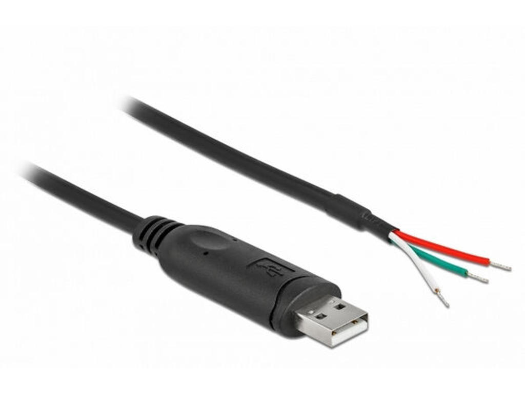 DeLOCK 63497 serielkabel Sort 0,5 m USB 2.0 RS-232