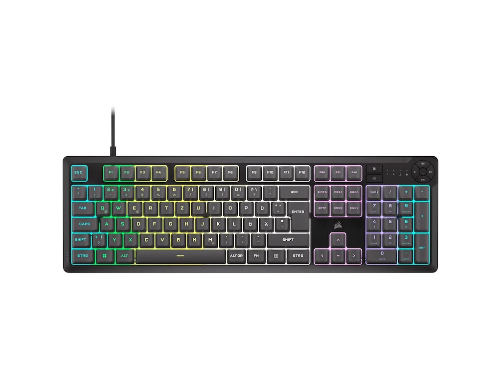 Corsair CH-9226D65-DE tastatur Spil USB QWERTZ Tysk Grå