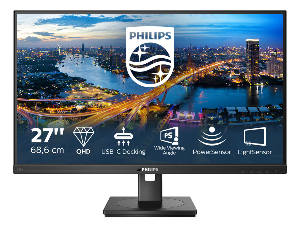 Philips 276B1/00 computerskærm 68,6 cm (27") 2560 x 1440 pixel Fuld HD LED Sort