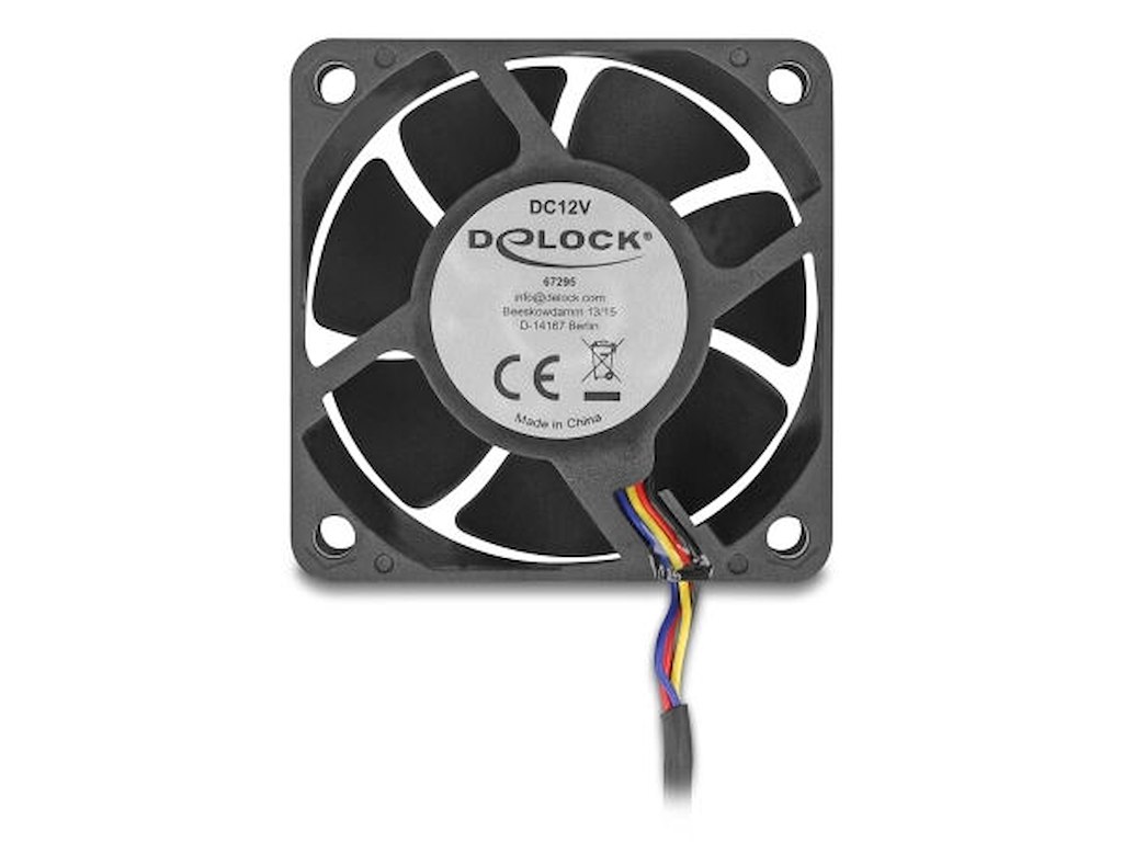 DeLOCK 67295 Computerkølesystem Computerkabinet Ventilator 6 cm Sort 1 stk