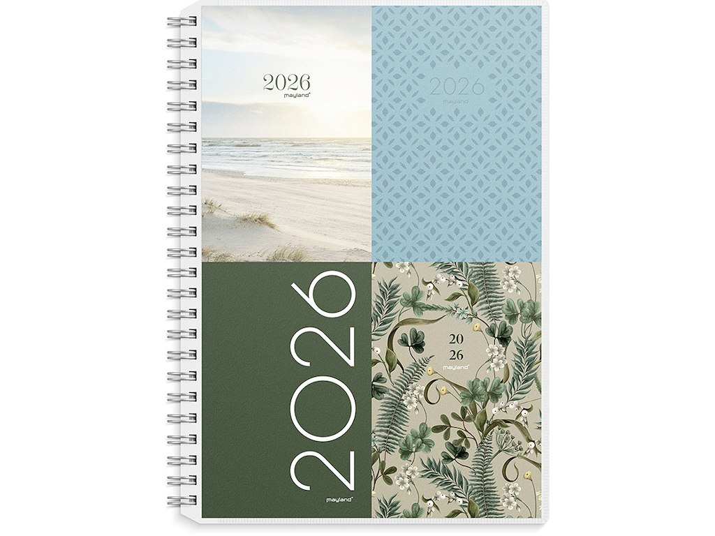 Kalender, 2026, A5 Uge, 4 illustrationer, 1 uge pr. opslag, Mayland