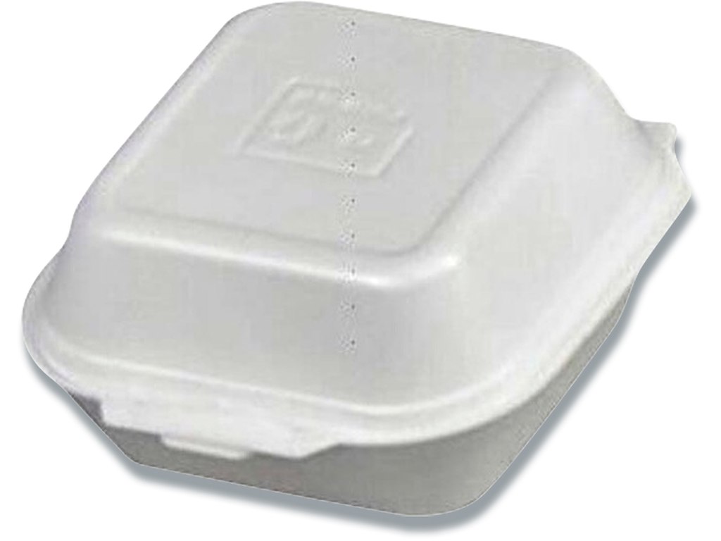 Burgerboks, Med låg, Lille, 12x12x7.4cm, Hvid, 500 stk