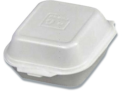 Burgerboks, Med låg, Lille, 12x12x7.4cm, Hvid, 500 stk