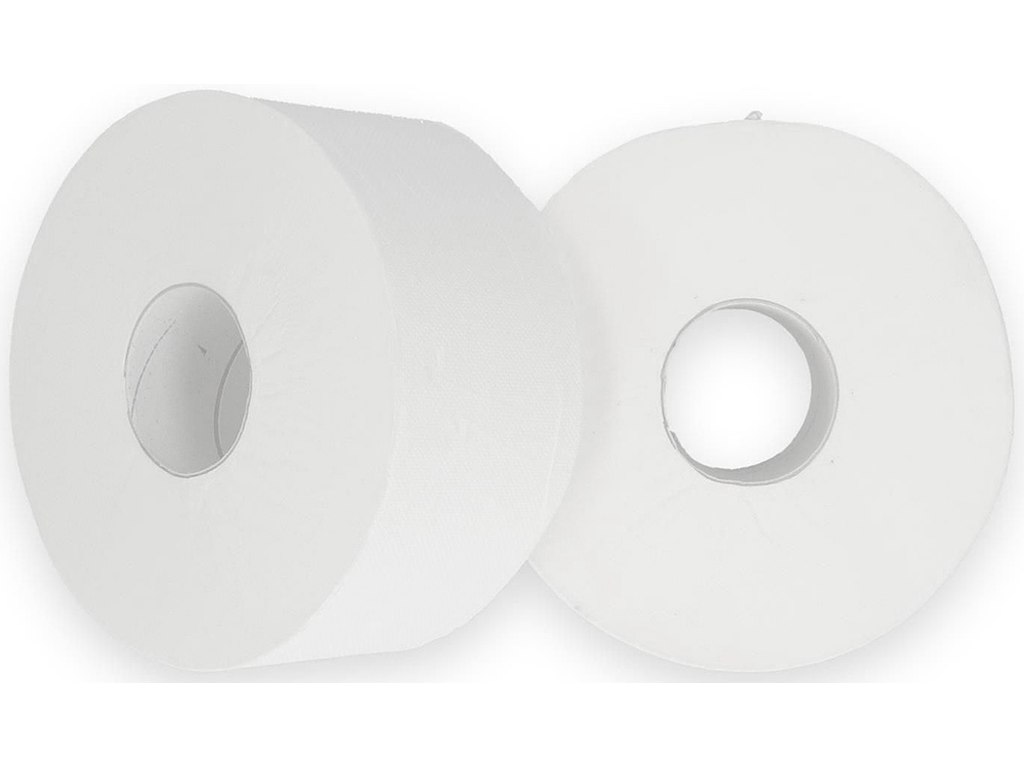 Toiletpapir, Udvendig oprulning, 2 lag, 12 ruller, Techline Jumbo Mini