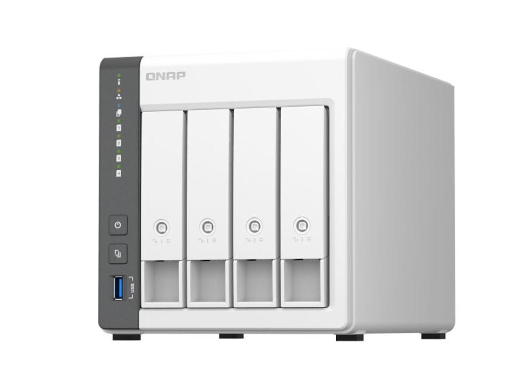 QNAP TS-433 NAS Tower ARM Cortex-A55 4 GB 0 TB QNAP QTS Hvid
