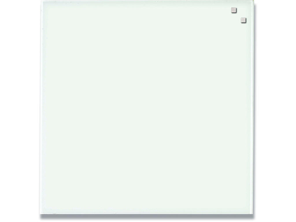 Glastavle, Magnetisk, 45x45 cm, Hvid, Naga 