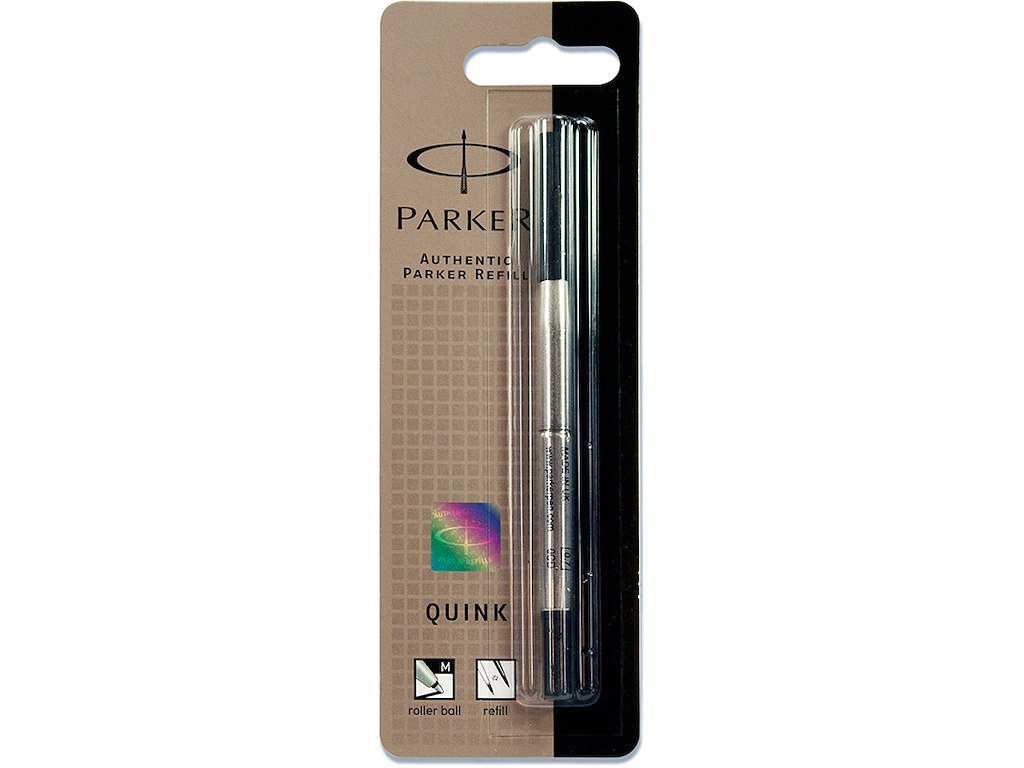 Rollerball pen refill, 0.8 mm, Sort, 1 stk, Parker Medium