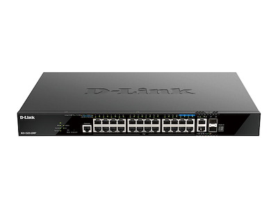 D-Link DGS-1520-28MP netværksswitch Administreret L3 Gigabit Ethernet (10/100/1000) Strøm over Ethernet (PoE) 1U Sort