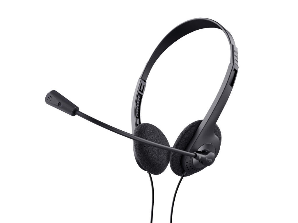 Trust 24659 hovedtelefoner/headset Ledningsført Opkald/musik Sort