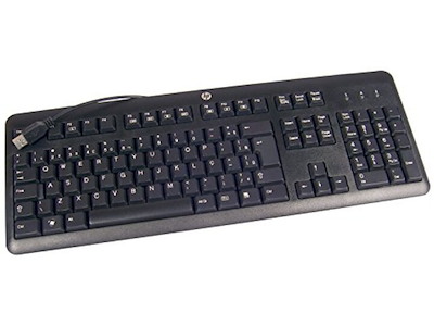 HP 672647-043 tastatur Kontor USB QWERTZ Tysk Sort