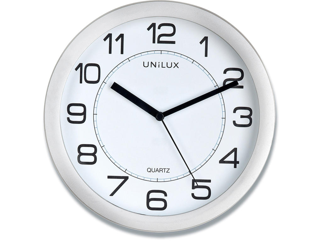 Vægur, Ø22 cm, Grå, Ikke radiostyret, Unilux Attraction Magnetisk