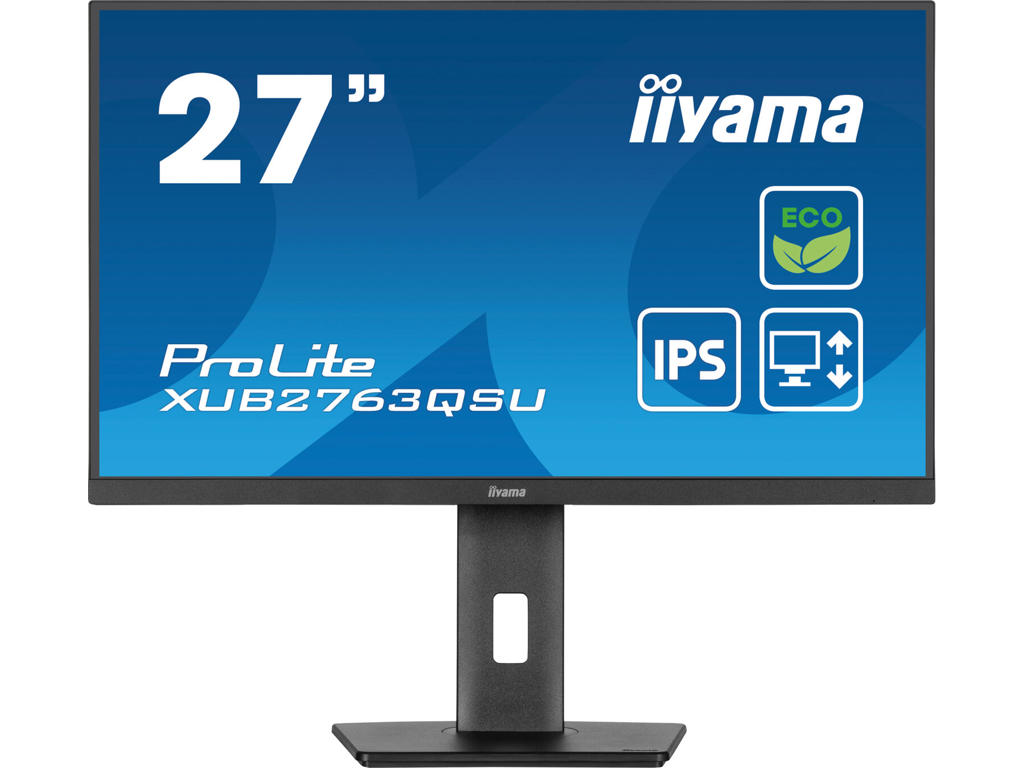 iiyama ProLite XUB2763QSU-B1 computerskærm 68,6 cm (27") 2560 x 1440 pixel Quad HD LED Sort