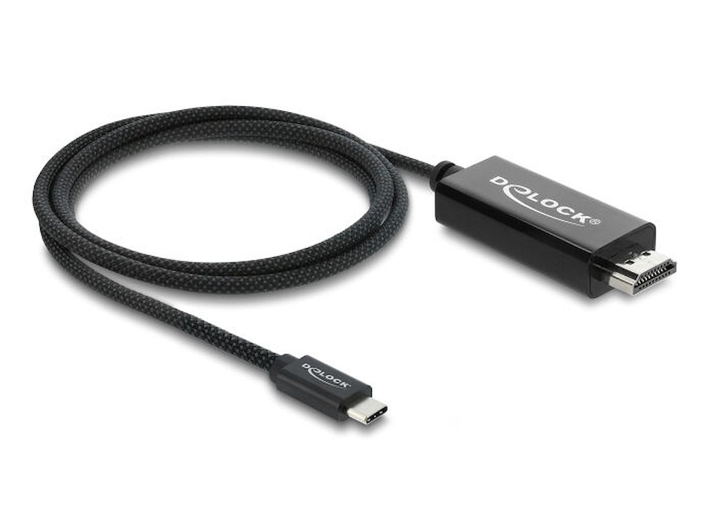 DeLOCK 81703 videokabel adapter 1 m USB Type-C HDMI Sort