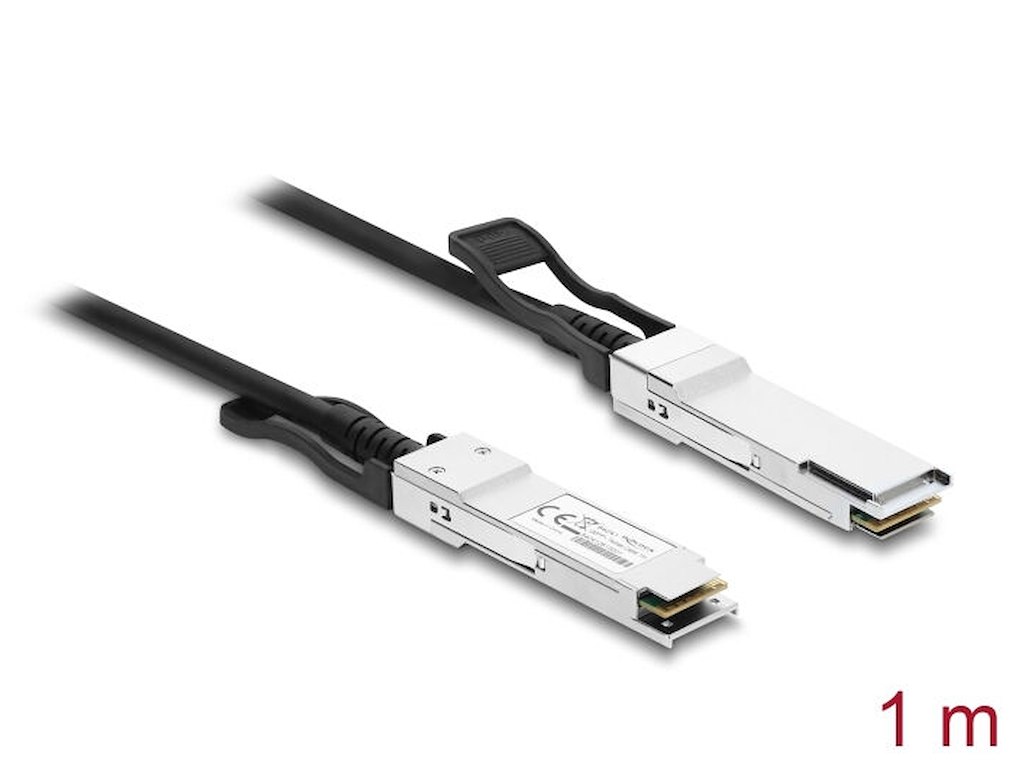 DeLOCK 84241 InfiniBand og fiberoptisk kabel 1 m QSFP+ Twinax Sort