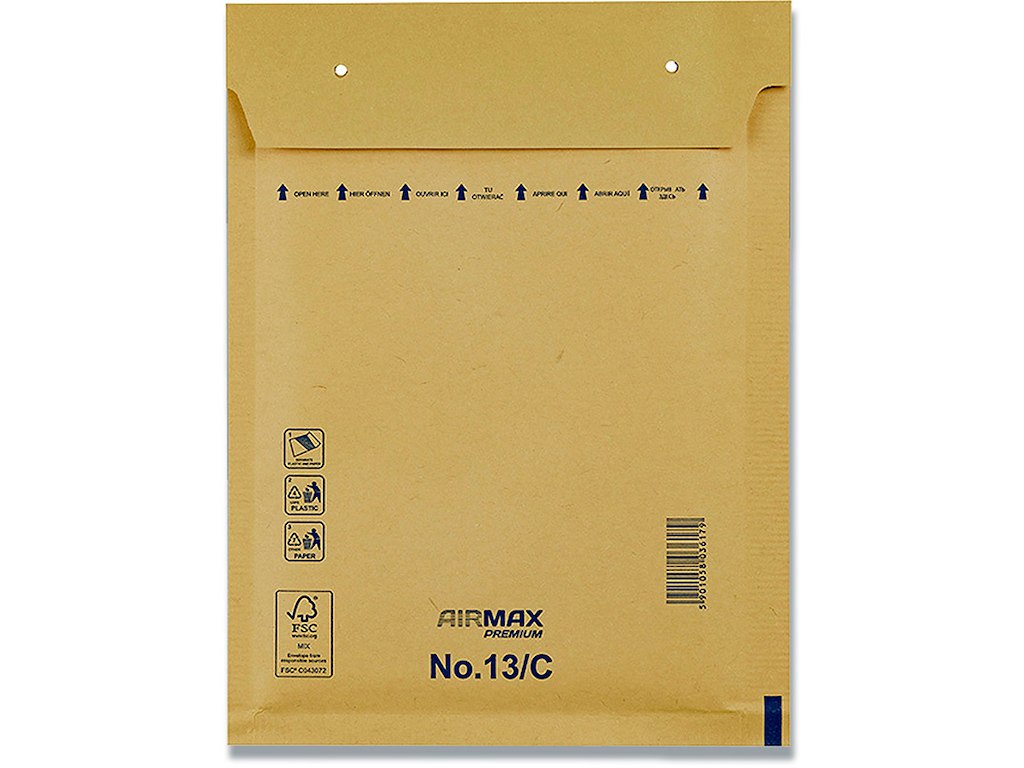 Boblekuvert, Indvendig: 215x150 mm, Brun, 1 stk, Airmax No. 13/C W3