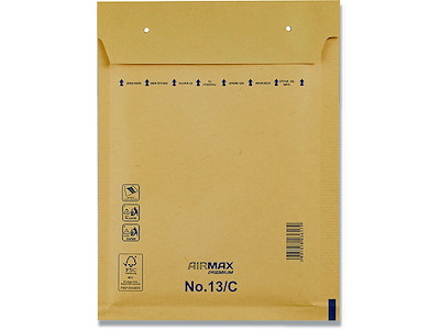 Boblekuvert, Indvendig: 215x150 mm, Brun, 1 stk, Airmax No. 13/C W3