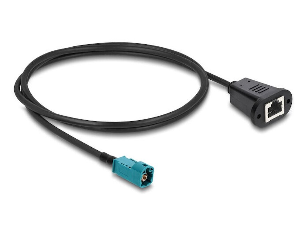 DeLOCK 90699 koaxial kabel 1 m HSD Z RJ-45 Sort, Blå