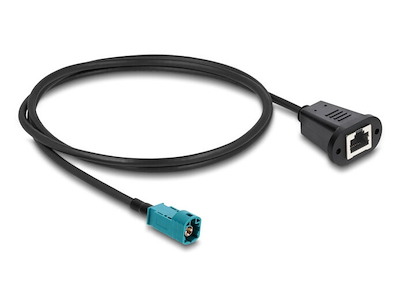 DeLOCK 90699 koaxial kabel 1 m HSD Z RJ-45 Sort, Blå