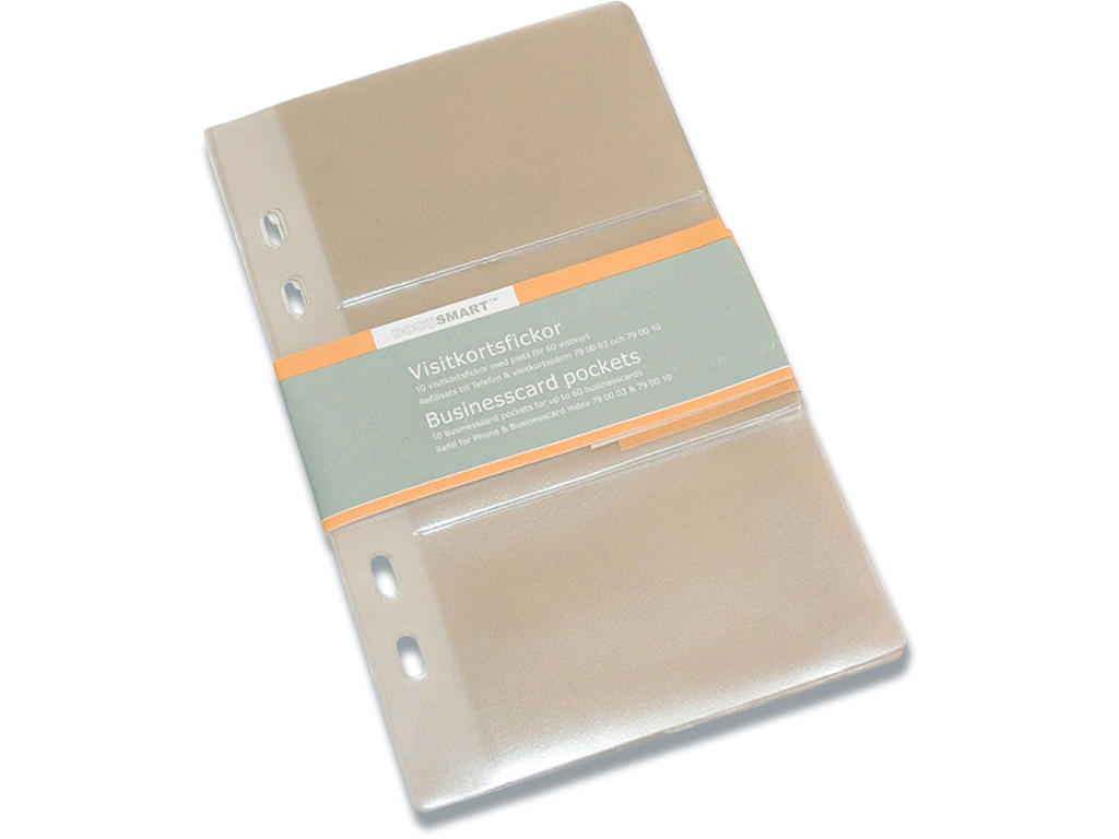 Visitkortlommer, Tilbehør, 6 kort pr lomme, 10 lommer, BNT Office 