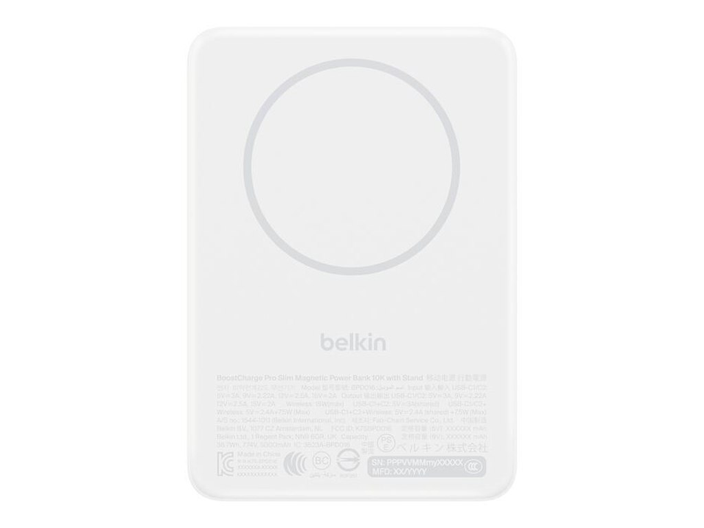 Belkin BPD016hqWH 5000 mAh Trådløs opladning Hvid