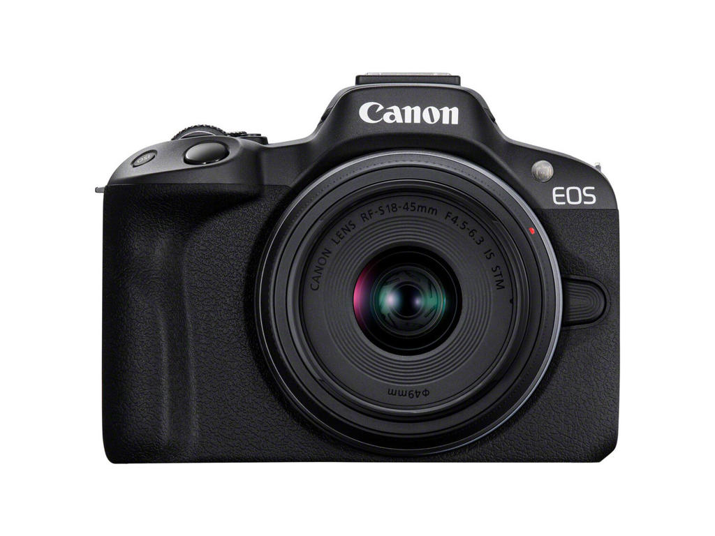 Canon EOS R50, Black + RF-S 18-45mm F4.5-6.3 IS STM Kit MILC 24,2 MP CMOS 6000 x 4000 pixel Sort