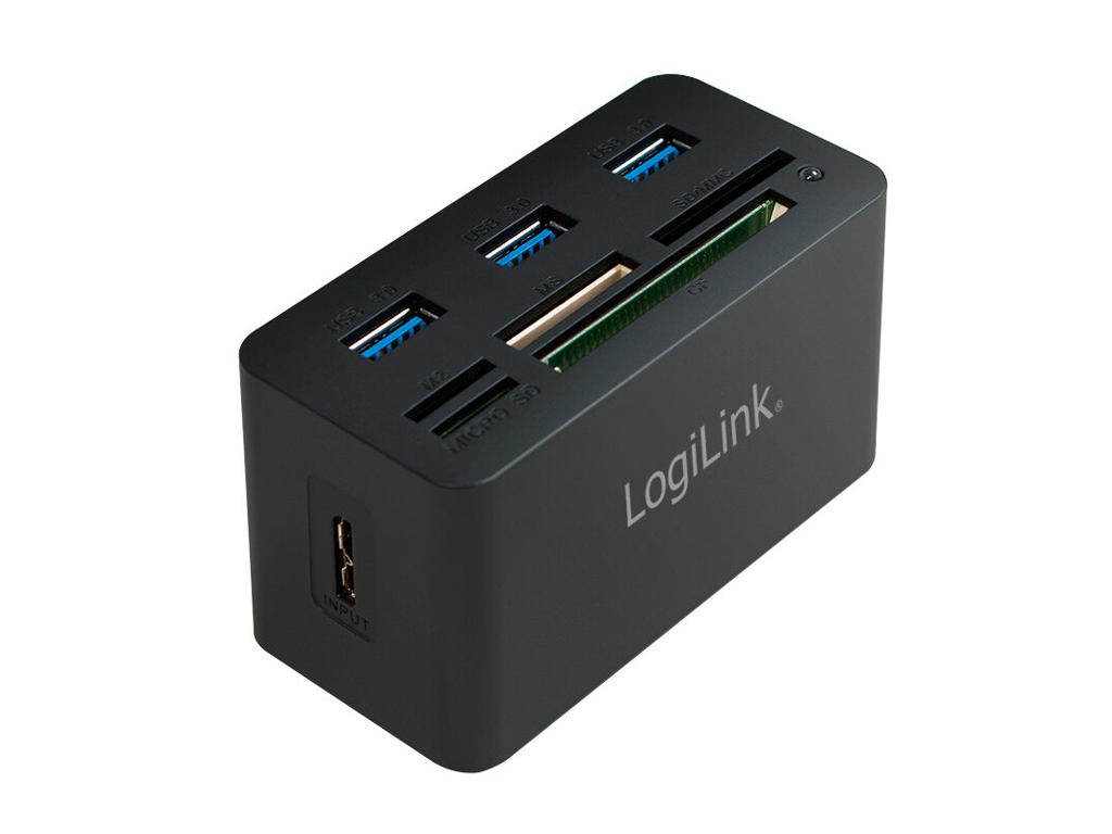 LogiLink CR0042 dockingstation Ledningsført USB 3.2 Gen 1 (3.1 Gen 1) Type-A Sort