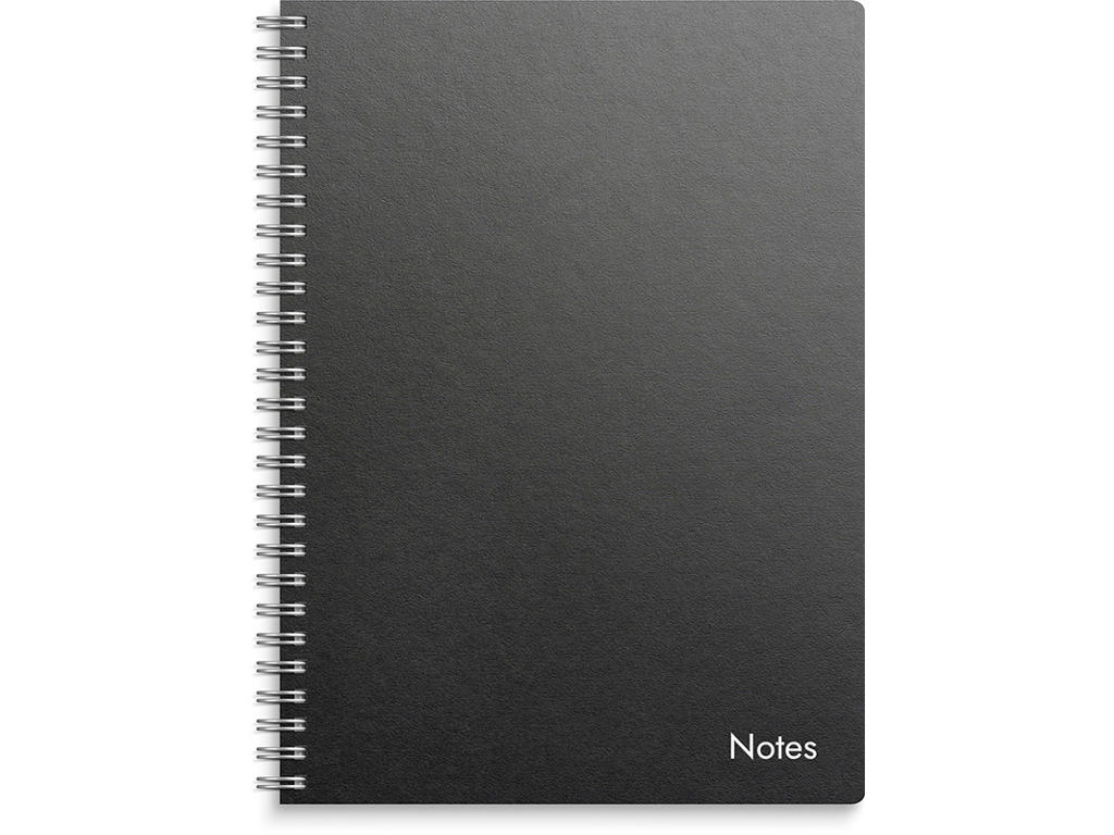 Notesblok, A5, Linjeret, Sort, Mayland 