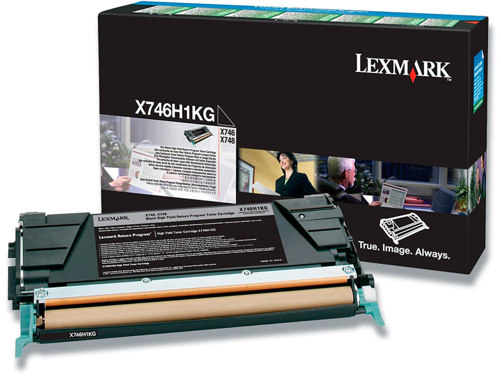 Toner, X746H1KG, Black-sort, 12.000 sider, Lexmark 