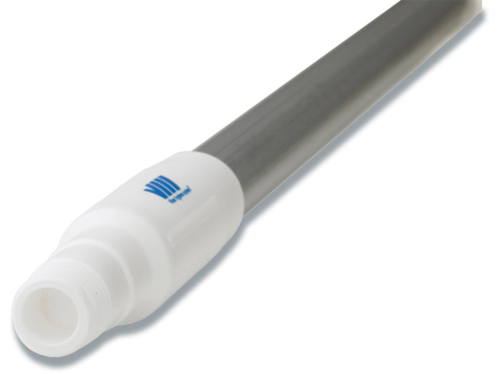 Teleskopskaft, Med gevind, Hvid, PP/aluminium, 125-181 cm, Vikan