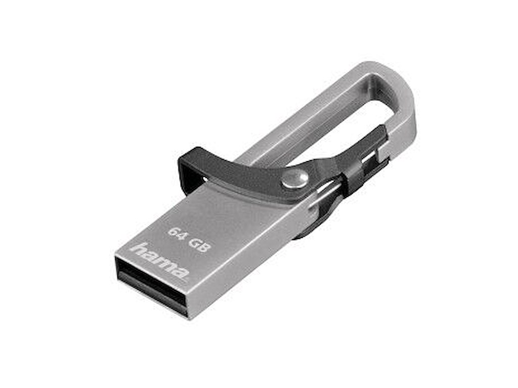 Hama "Hook-Style" USB-nøgle 64 GB USB Type-A 2.0 Grå