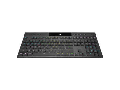 Corsair K100 RGB AIR tastatur Spil USB + RF Wireless + Bluetooth QWERTZ Tysk Sort