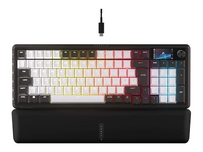 Corsair VANGUARD 96 tastatur Spil USB QWERTZ Tysk Sort, Hvid