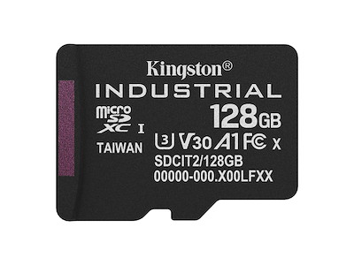 Kingston Technology 128GB microSDXC Industrial C10 A1 pSLC kort enkeltpakke uden adapter