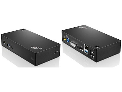 Lenovo ThinkPad USB 3.0 Pro Dock Ledningsført USB 3.2 Gen 1 (3.1 Gen 1) Type-A Sort
