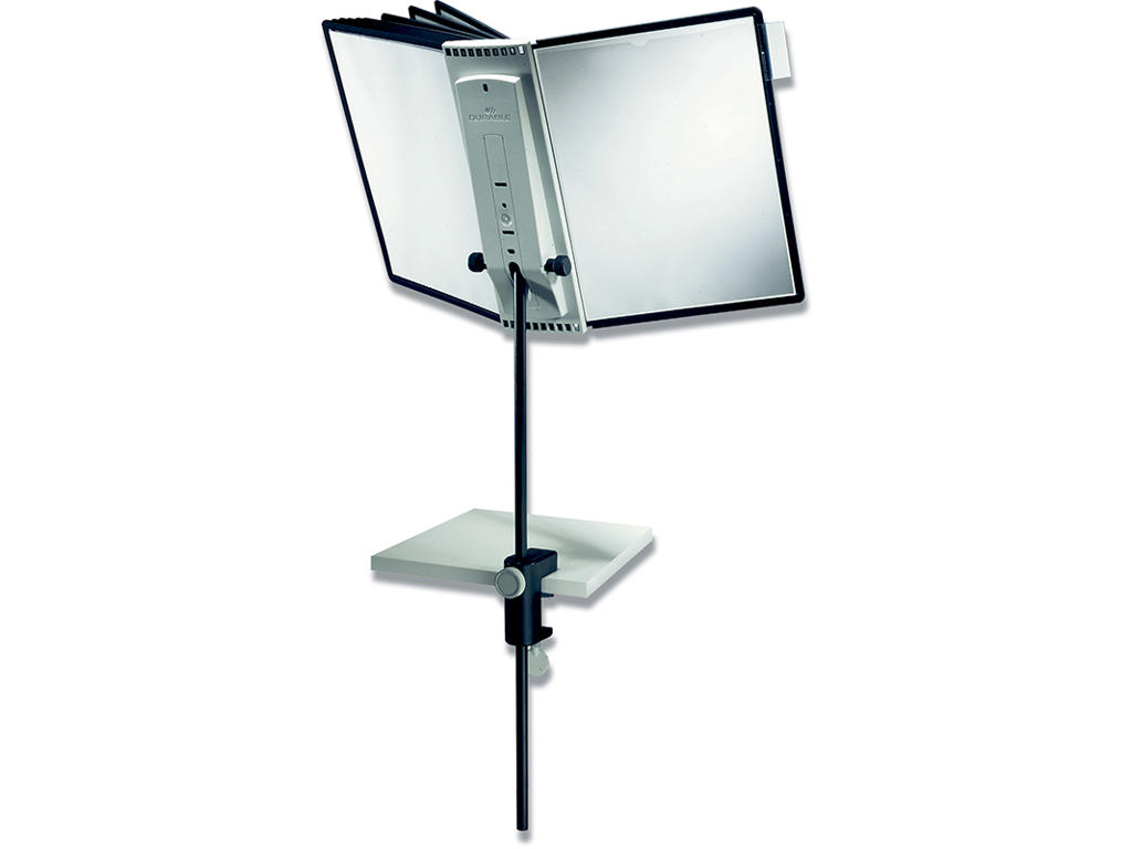 Registersystem, Bordmodel med tvinge, Til 10 lommer (incl.), A4, Durable SHERPA 