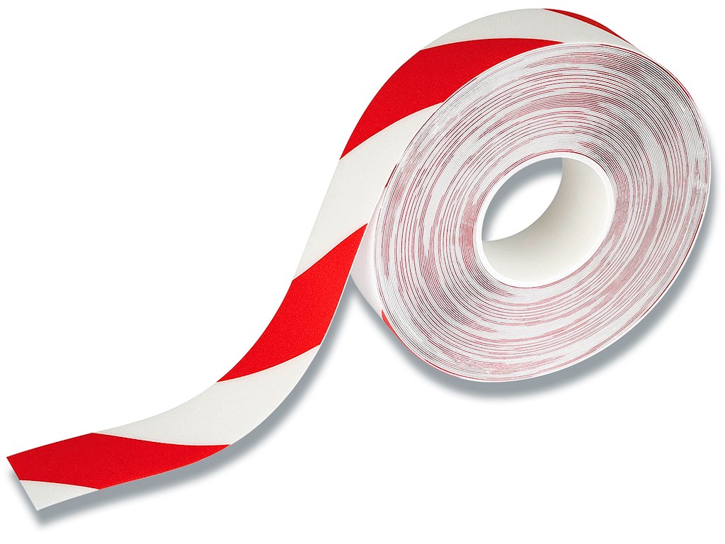 Gulvmarkering, Tape, Rød-hvid, Permanent, Durable DURALINE 50/05