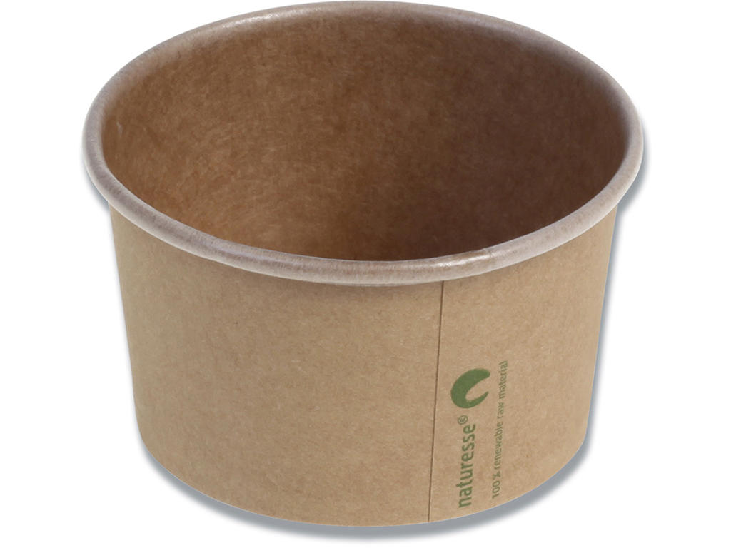 Isbæger, Rund, 150 ml, Ø8.5x5.2 cm, 50 stk, naturesse 