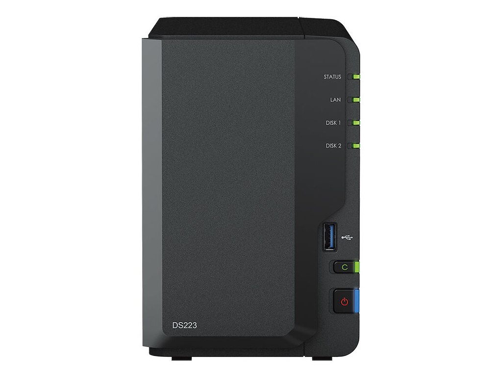 Synology DiskStation DS223 NAS Mini Tower Realtek RTD1619B 2 GB DDR4 8 TB HDD DiskStation Manager Black