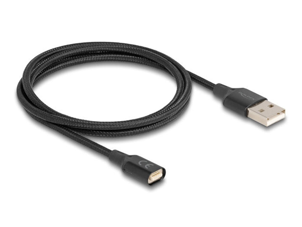 DeLOCK 88167 kabel kønsskifter USB 2.0 Type-A magnet interface Sort