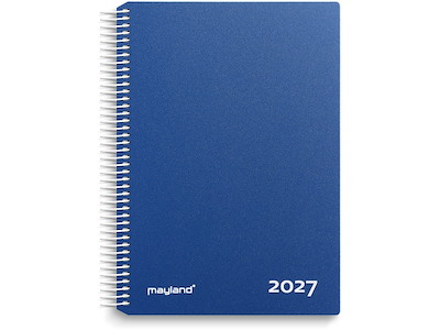 Kalender, 2027, Time, 1 dag pr. side, Blå, Mayland