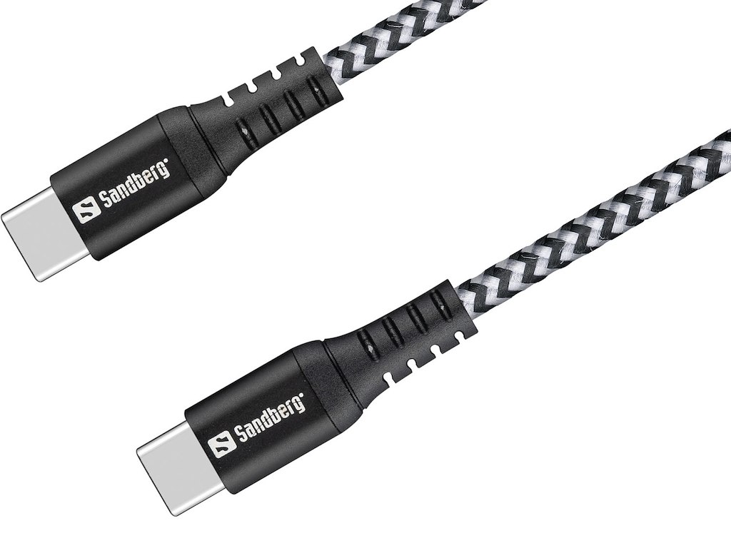 Sandberg 441-66 USB-kabel USB 2.0 0,2 m USB C Sort, Hvid