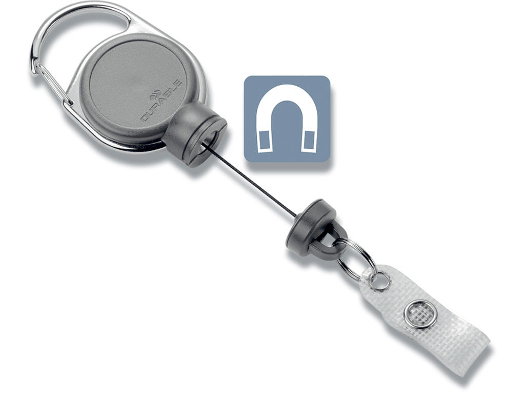 Yoyosnor, Til kort: Stropklemme, Til bærer: Karabinhage, 1 stk, Durable EXTRA STRONG 